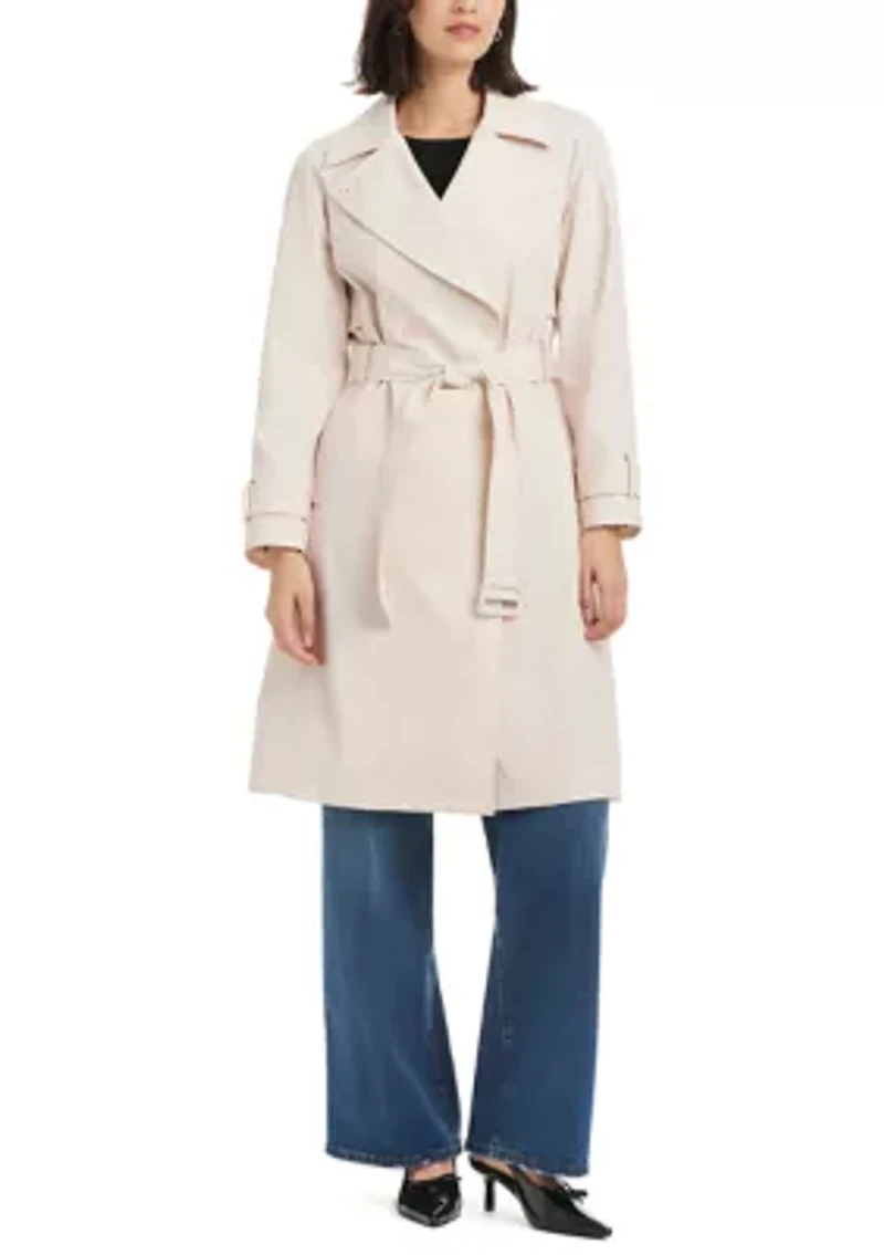 Women's Long Double Breasted Trench Coat
