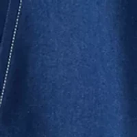 Women's Long Double Breasted Denim Trench Coat