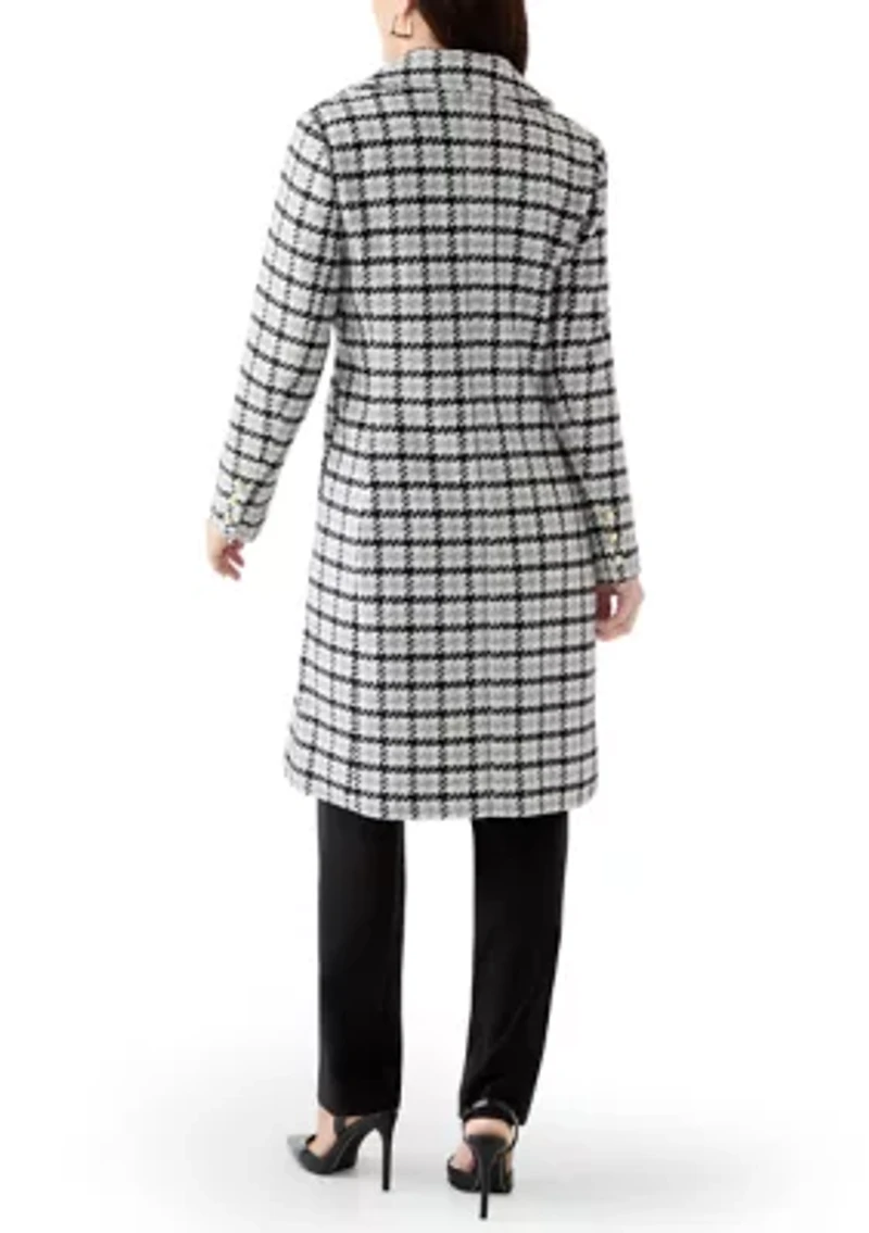 Women's 5 Button Wool Coat With Notch Collar
