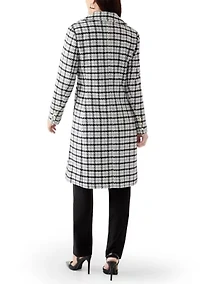 Women's 5 Button Wool Coat With Notch Collar