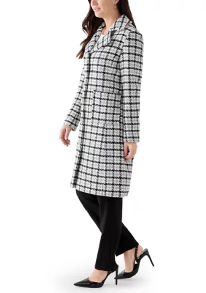 Women's 5 Button Wool Coat With Notch Collar