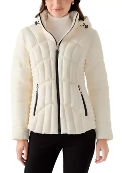 Women's Lightweight Matte Puffer with Hood