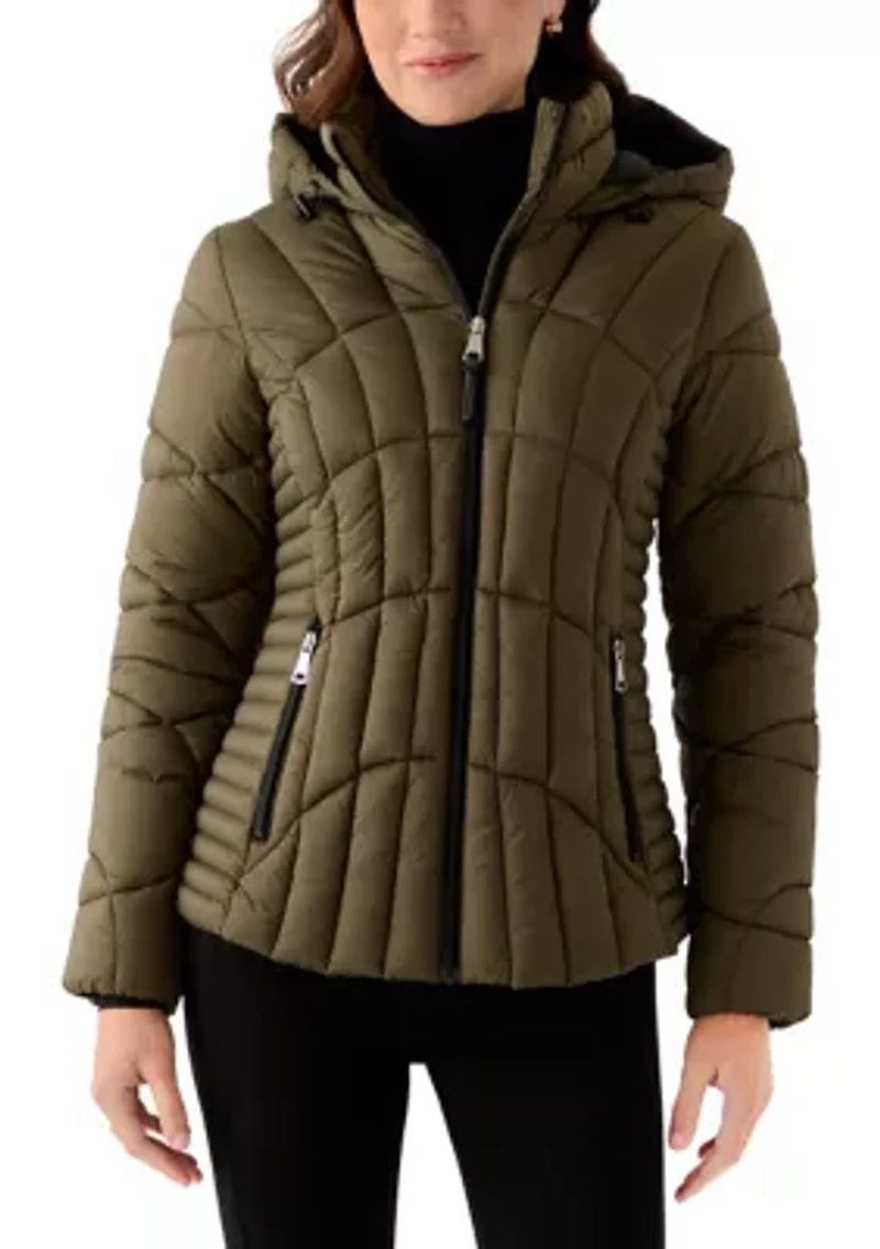Women's Lightweight Matte Puffer with Hood