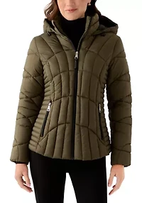 Women's Lightweight Matte Puffer with Hood