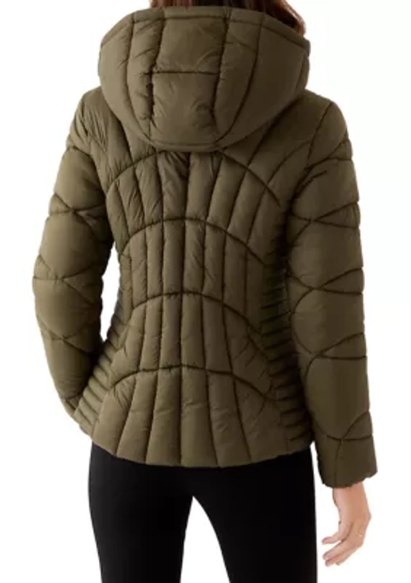 Women's Lightweight Matte Puffer with Hood