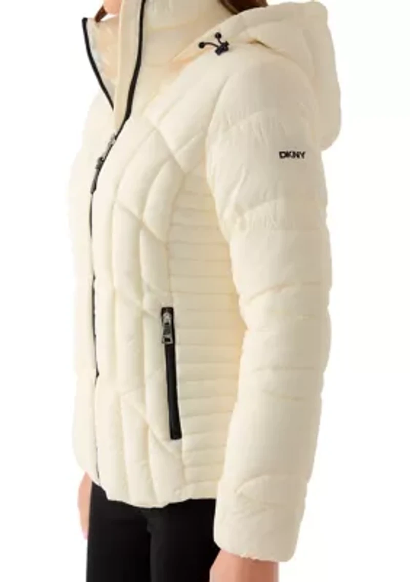 Women's Lightweight Matte Puffer with Hood