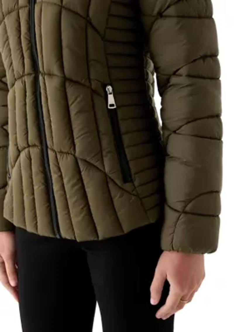 Women's Lightweight Matte Puffer with Hood