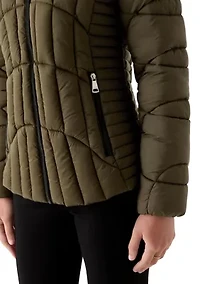 Women's Lightweight Matte Puffer with Hood