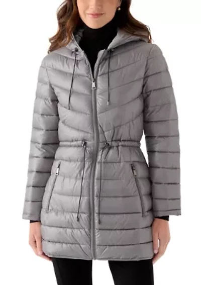 Women's Packable Mid Length Puffer Jacket