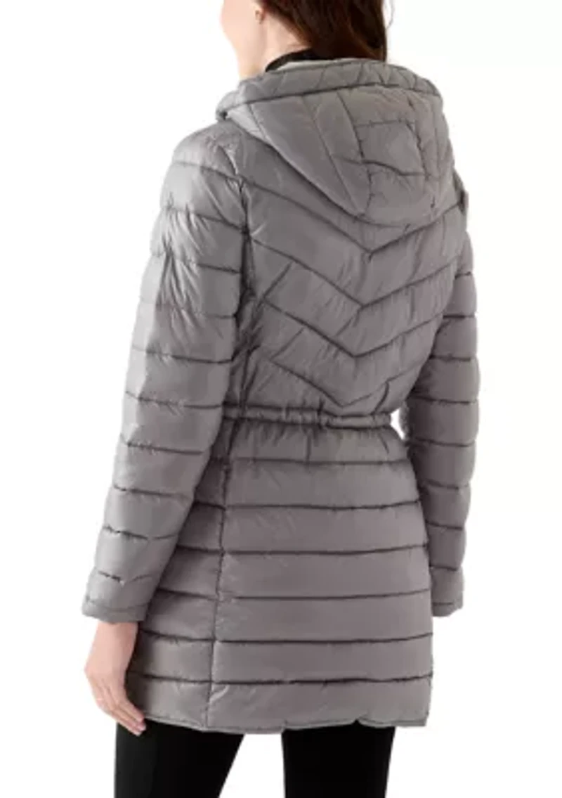 Women's Packable Mid Length Puffer Jacket