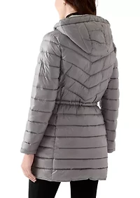 Women's Packable Mid Length Puffer Jacket