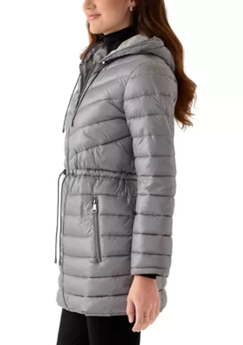 Women's Packable Mid Length Puffer Jacket