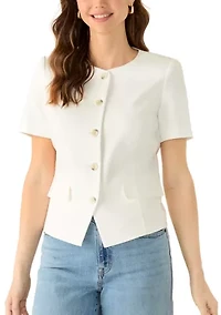 Women's Short Sleeve Button Front Jacket
