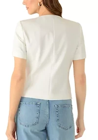 Women's Short Sleeve Button Front Jacket