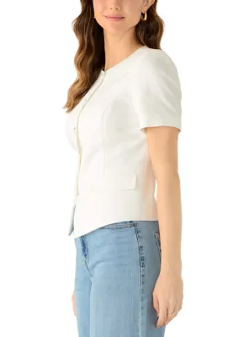 Women's Short Sleeve Button Front Jacket