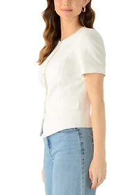 Women's Short Sleeve Button Front Jacket