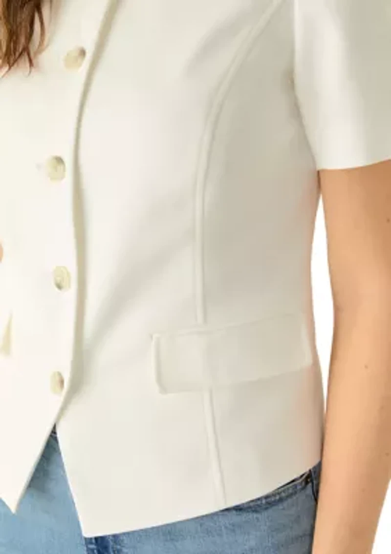 Women's Short Sleeve Button Front Jacket