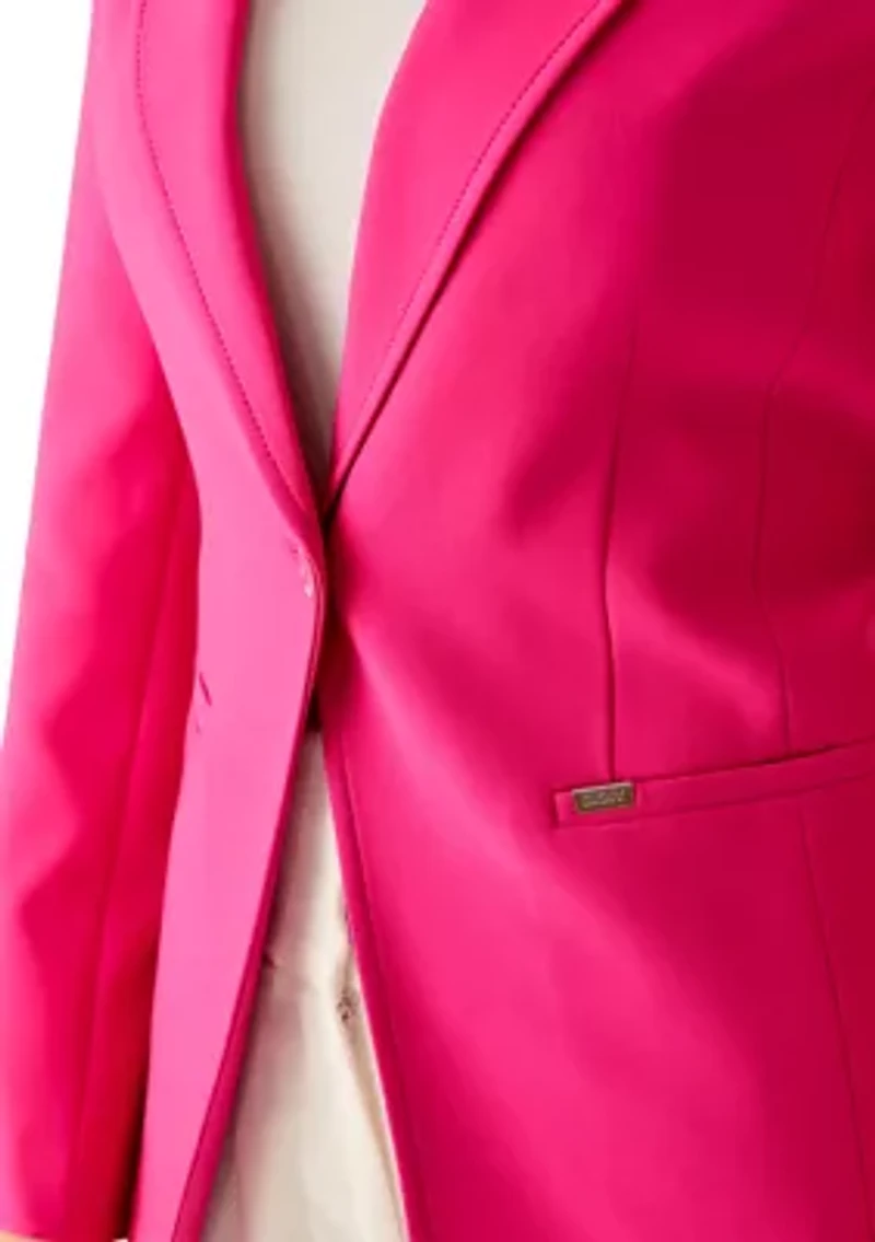 Women's Notch Collar One-Button Blazer