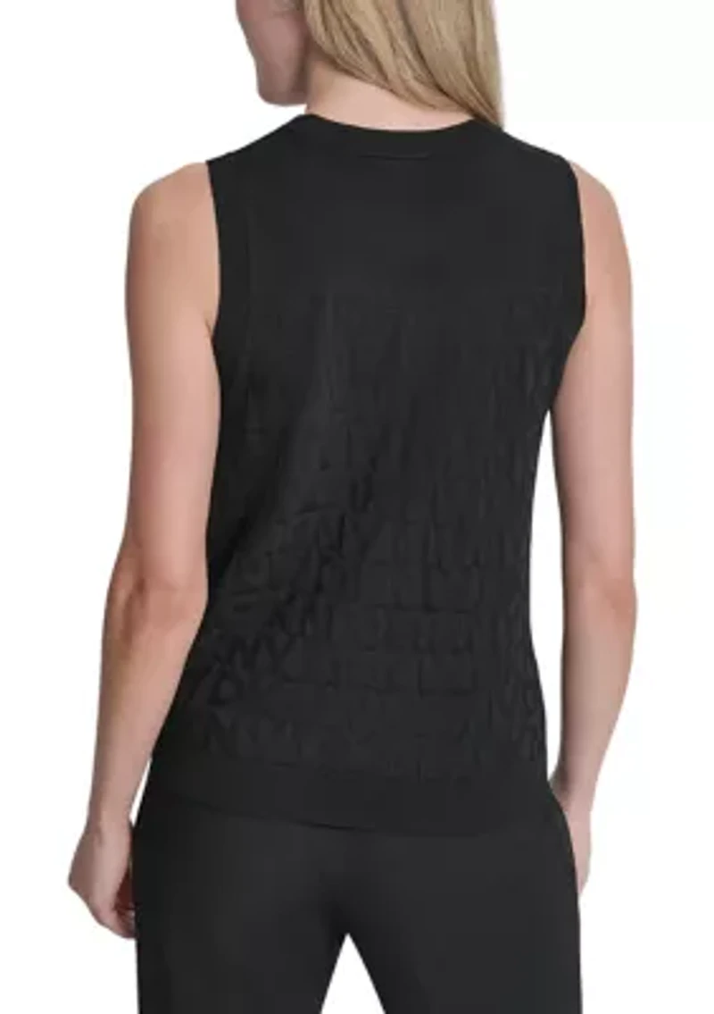 Women's Sleeveless Crew Neck Sweater