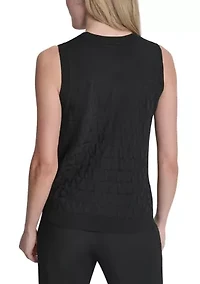 Women's Sleeveless Crew Neck Sweater