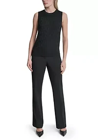 Women's Sleeveless Crew Neck Sweater