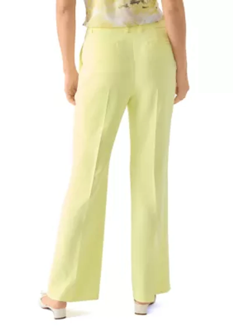 Women's Pleated Straight Leg Pants