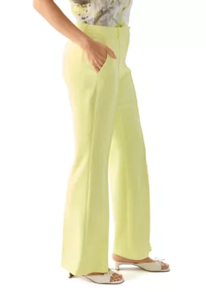 Women's Pleated Straight Leg Pants
