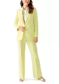 Women's Pleated Straight Leg Pants