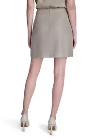 Women's Double Button Utility Mini Skirt