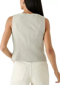 Women's V-Neck Button Front Vest