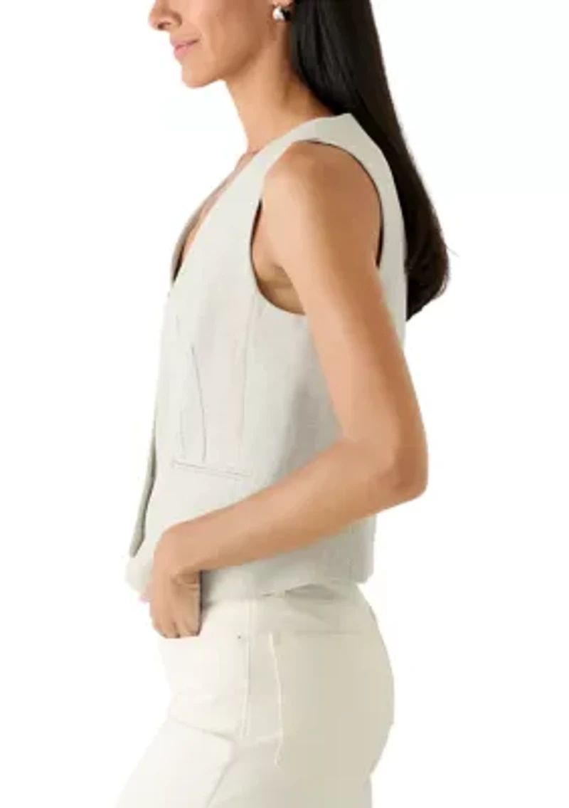 Women's V-Neck Button Front Vest