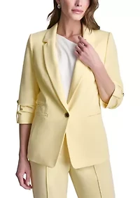 Women's Ruch Sleeve 1 Button Blazer