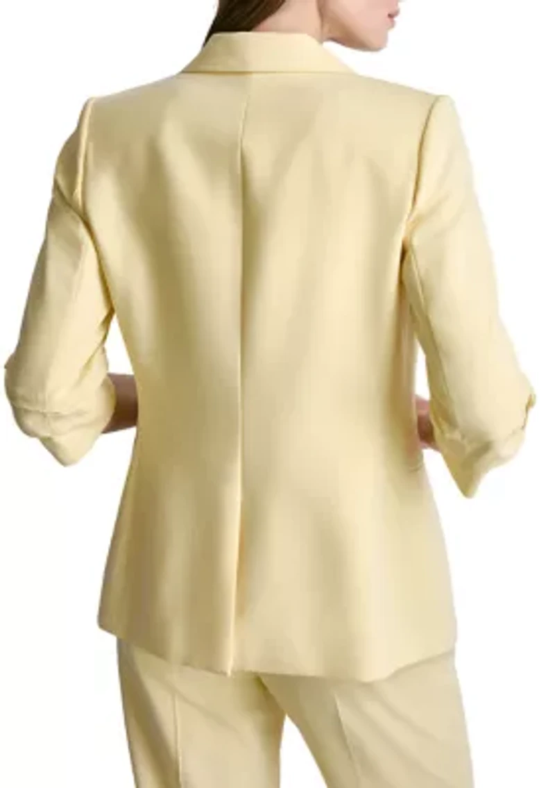 Women's Ruch Sleeve 1 Button Blazer