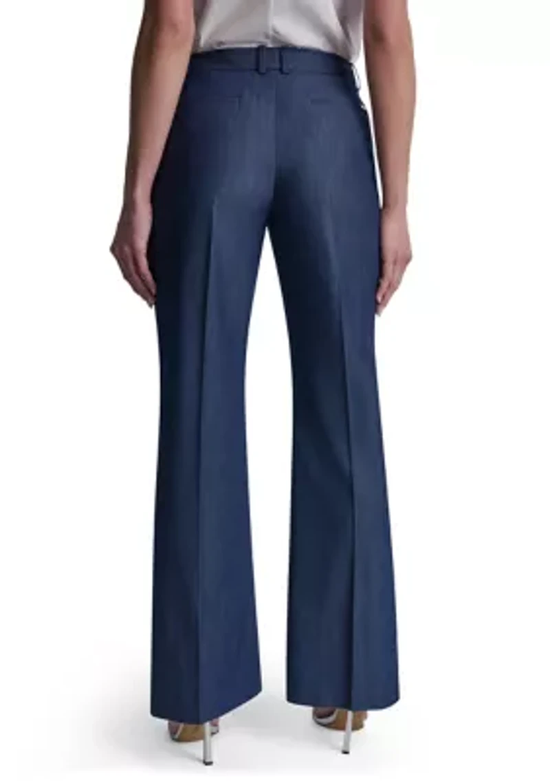 Women's Wide Leg Polish Denim Pants