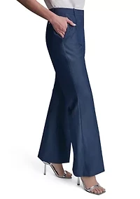 Women's Wide Leg Polish Denim Pants