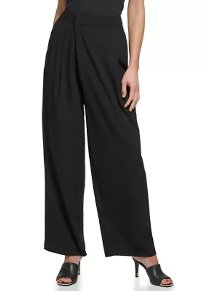 Women's Crossover Front Pleated Trousers