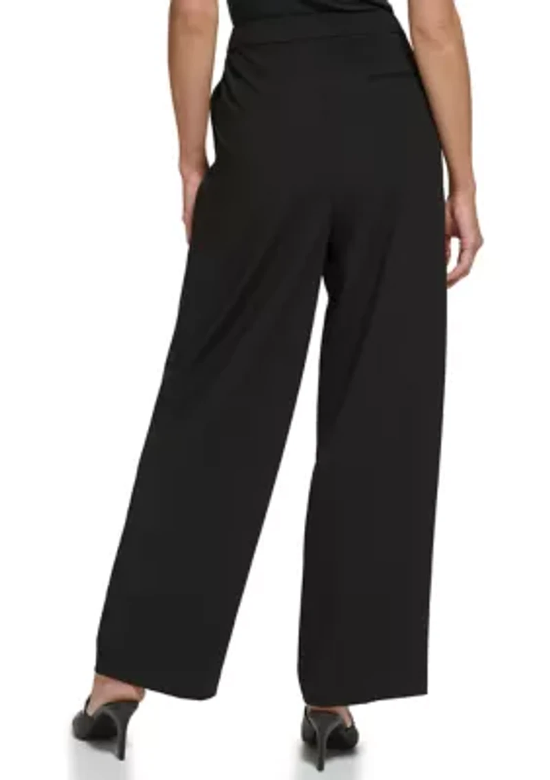 Women's Crossover Front Pleated Trousers
