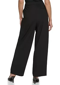 Women's Crossover Front Pleated Trousers