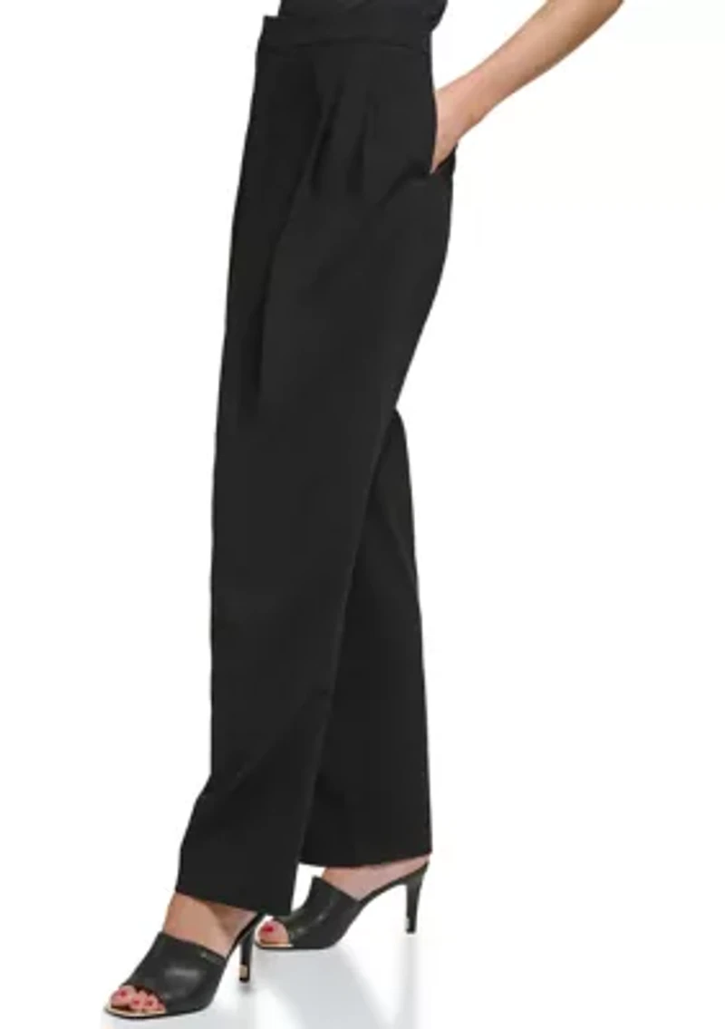Women's Crossover Front Pleated Trousers