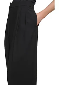Women's Crossover Front Pleated Trousers