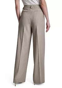 Women's Striped Pleated Pants