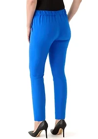 Women's Flat Front Elastic Back Pants