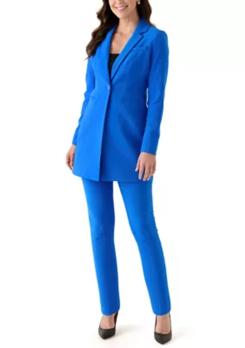 Women's Flat Front Elastic Back Pants