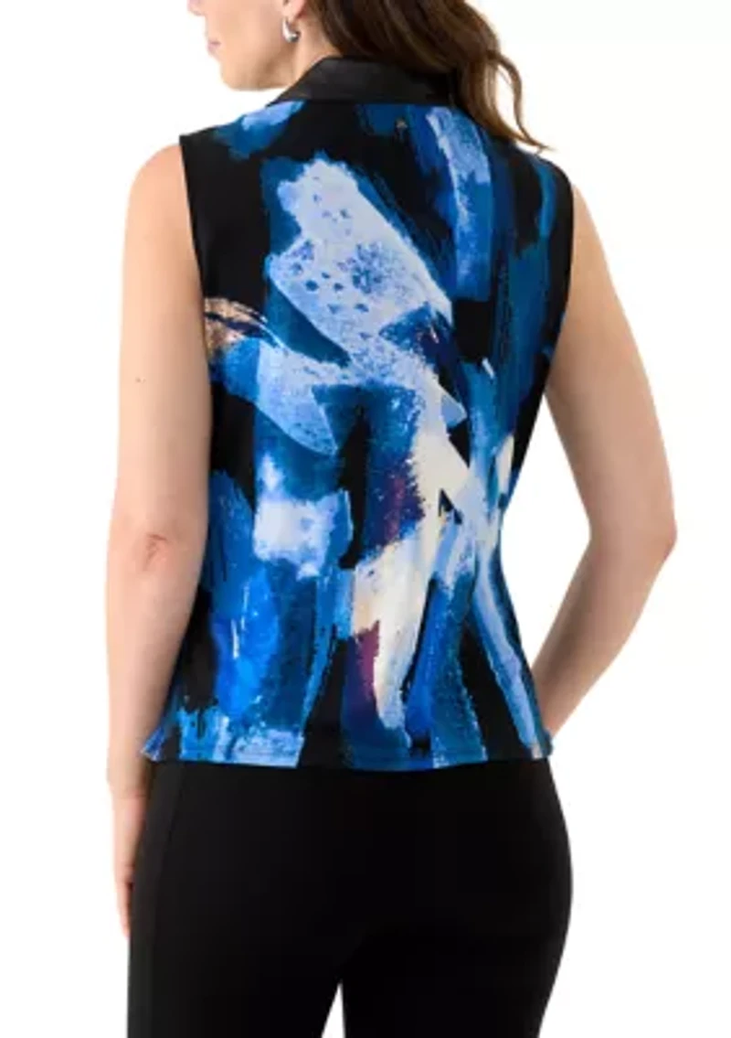 Women's Sleeveless Surplice Top