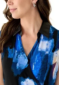 Women's Sleeveless Surplice Top