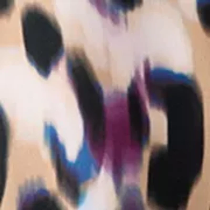 Women's Printed Collared Wrap Top