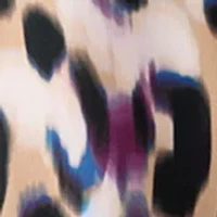 Women's Printed Collared Wrap Top