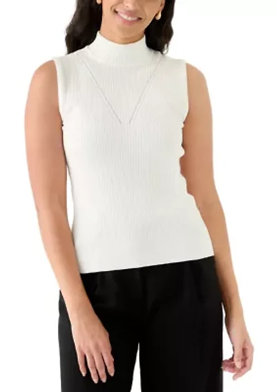 Women's Sleeveless Mock Neck Top
