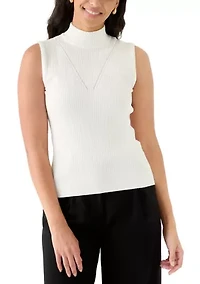 Women's Sleeveless Mock Neck Top