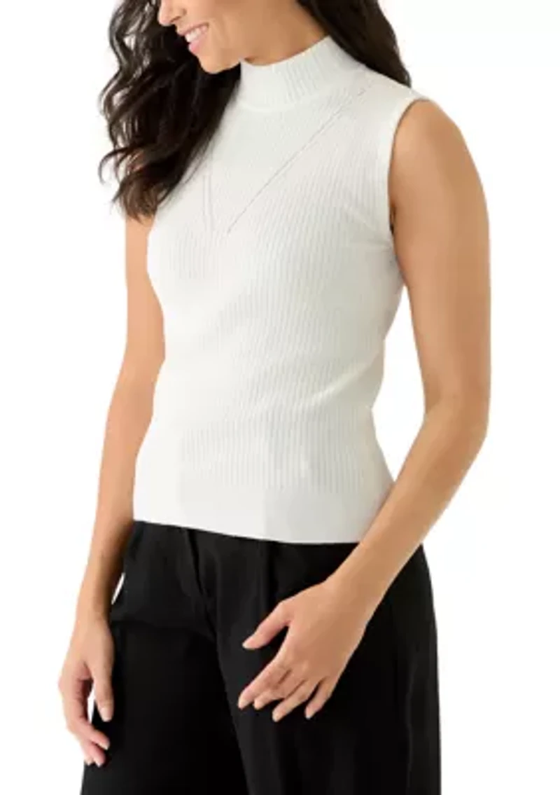 Women's Sleeveless Mock Neck Top